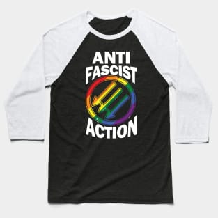 Pround LGBT Anti Fascist Action Gift Antifa Logo Baseball T-Shirt